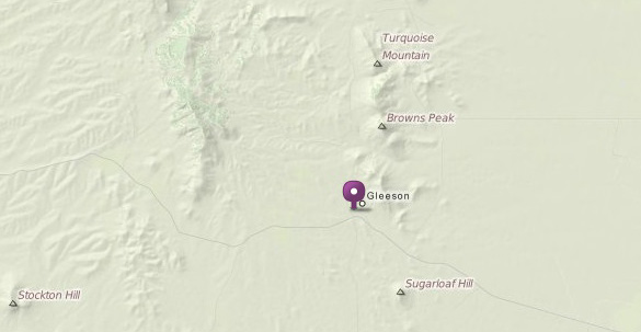 Map of Gleeson and its proximity to Browns Peak. (Credit: Mapquest)