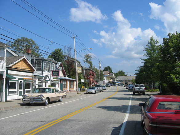 Main Street in North Creek. (Credit: Wikimedia Commons)