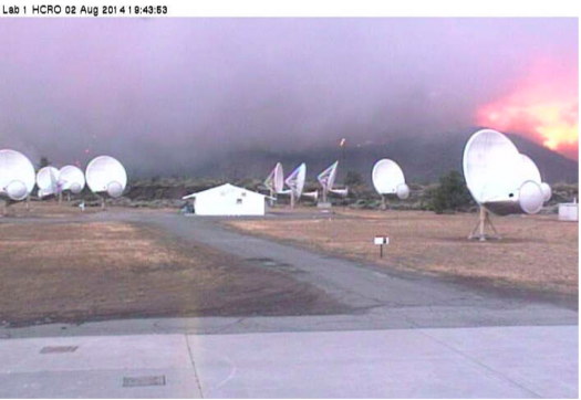 The fire endangers SETI's Allen Telescope Array. (Credit: SETI Institute)
